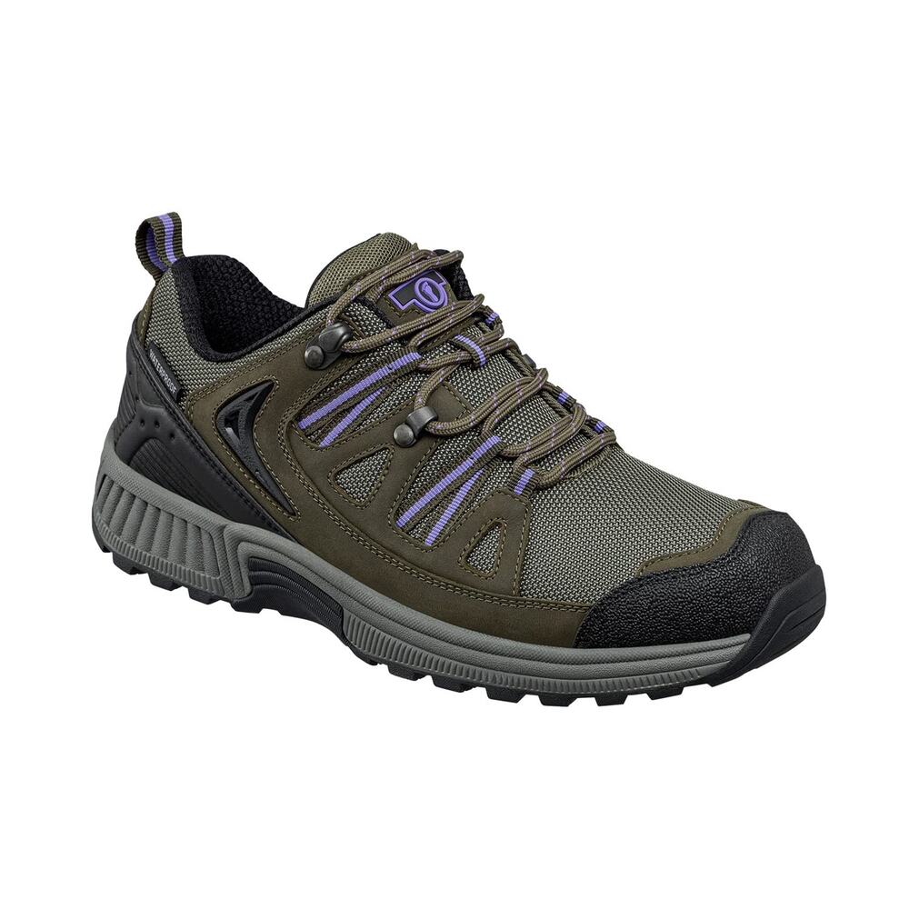 ORTHOFEET WOMEN'S MORAVIA HIKING SHOE, KHAKI, 7.5 X-WIDE